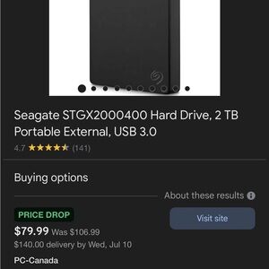 Seagate 2tb One Touch HHD Drive Portable Hard Drive take your files anywhere!!